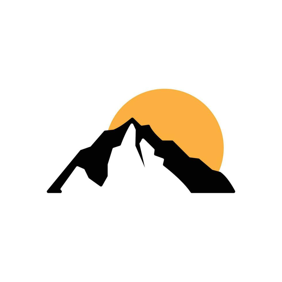 Berg Logo einfach Illustration Silhouette Vorlage Vektor Design
