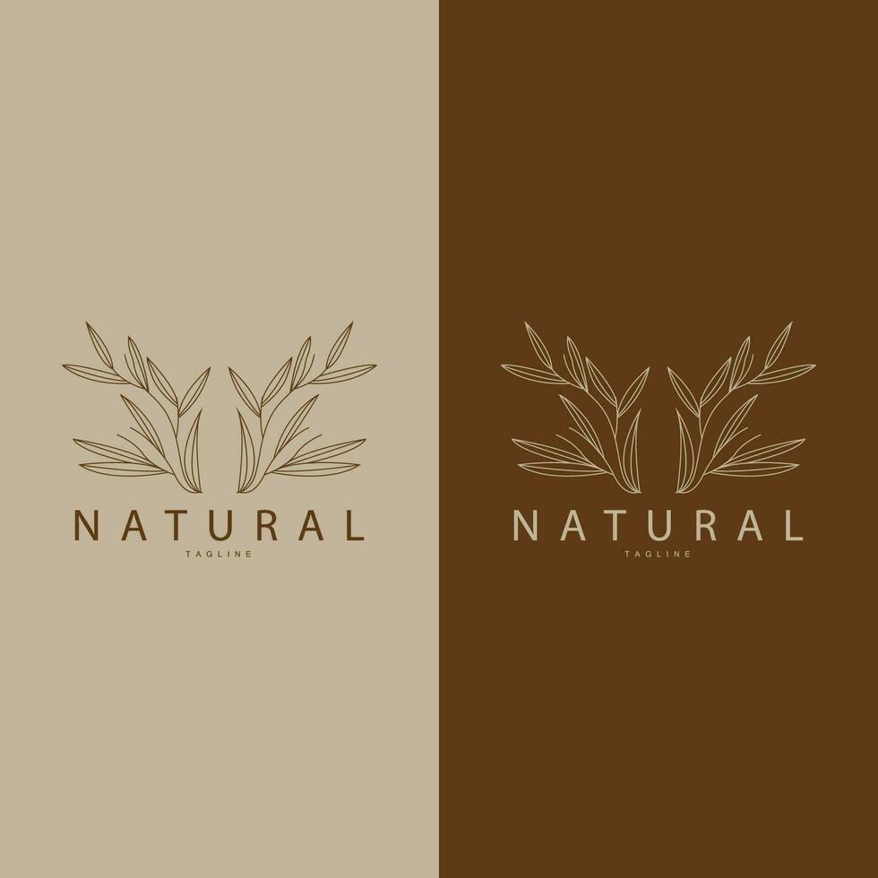 minimalistisch feminin botanisch Blume Schönheit Linie Pflanze Logo, Design Vektor Illustration