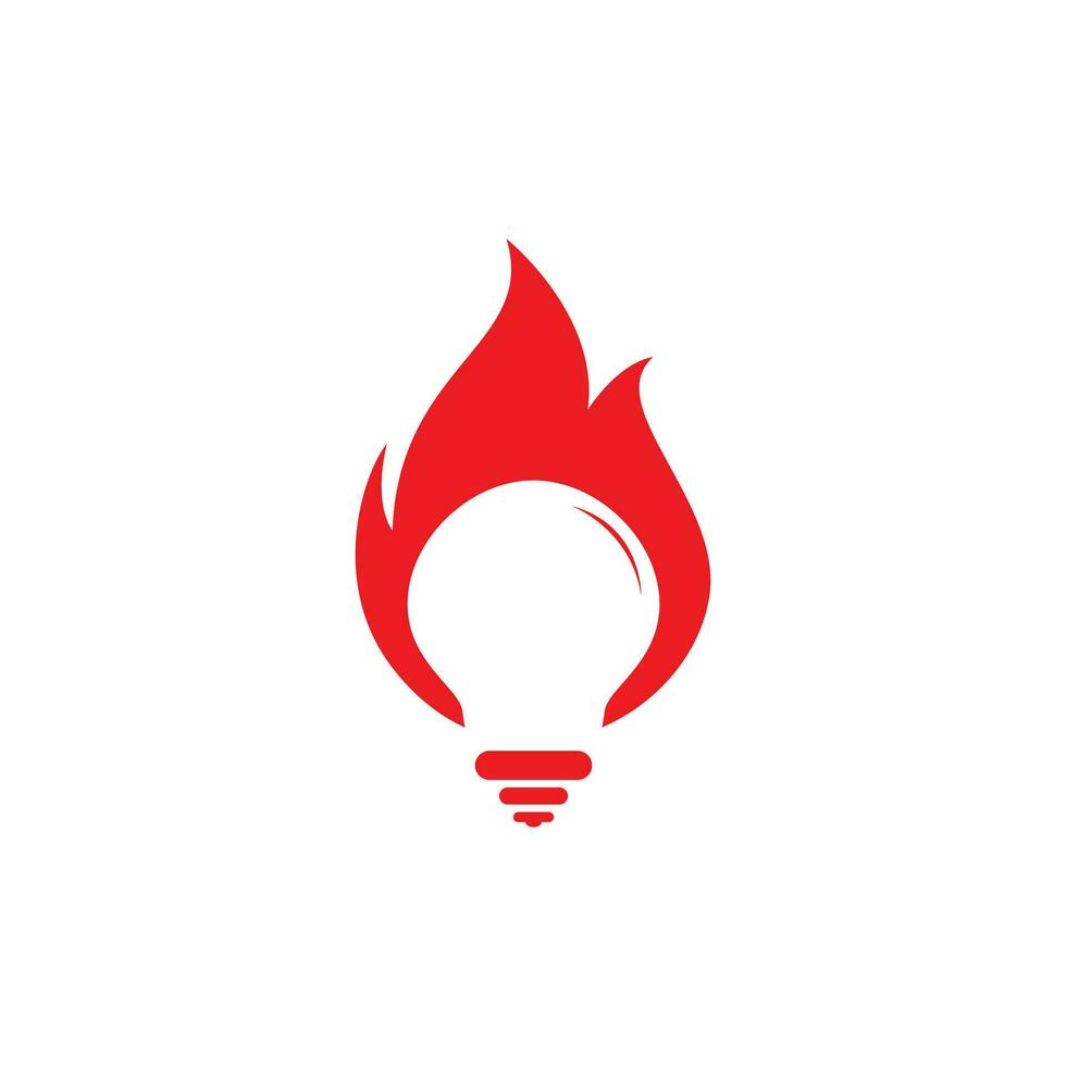 Feuer Lampe Logo Vektor Design Vorlage