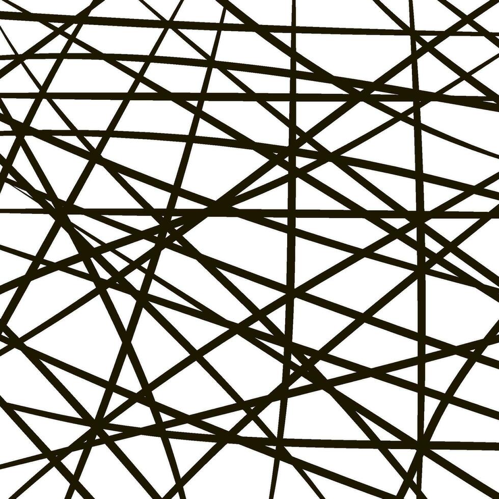 sich überschneiden Linien Streifen, zufällig Netz, Dickicht Geäst, modern stilvoll Muster vektor