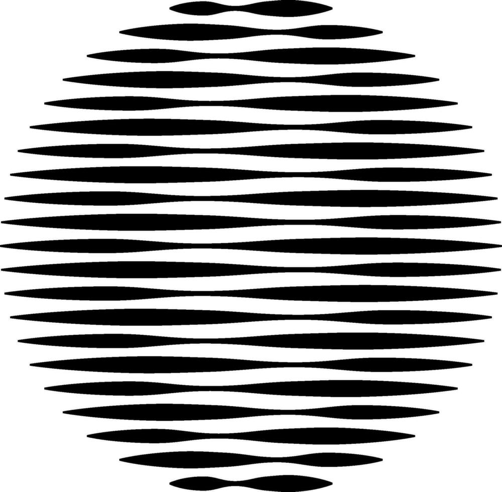 Kreis Logo, Linien ungewöhnlich Symbol Design, horizontal Streifen, geometrisch gestalten vektor