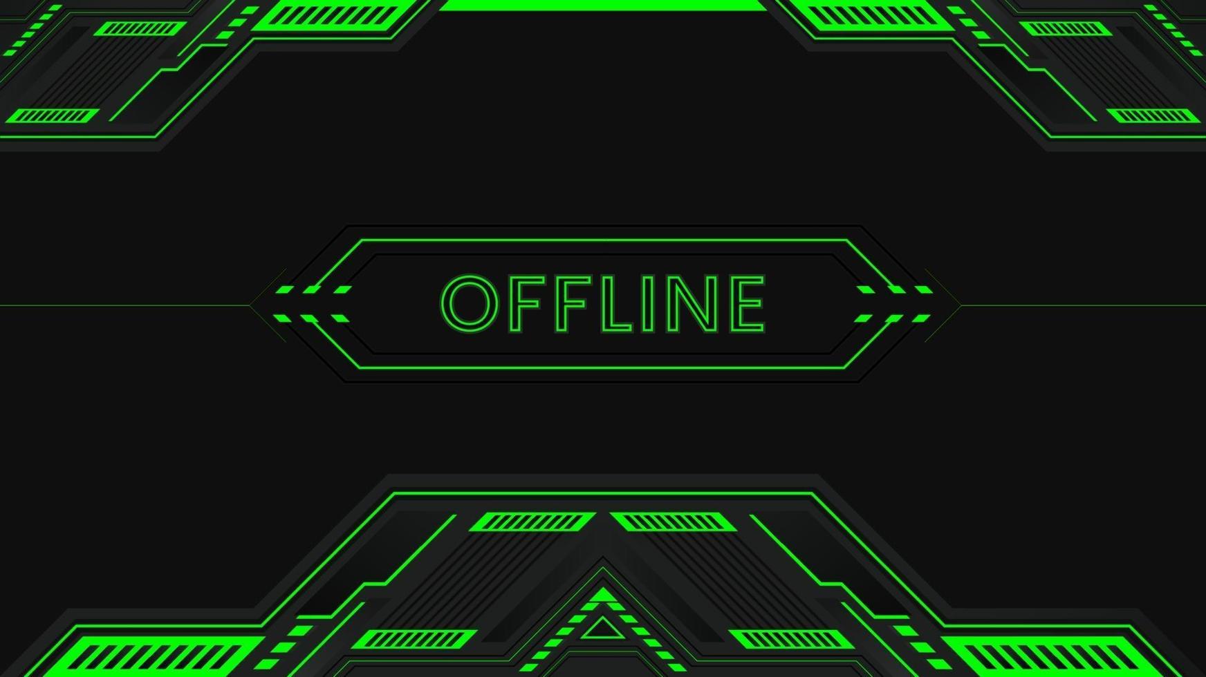 moderner offline grüner Gaming-Hintergrund mit geometrischen Formen offline vektor
