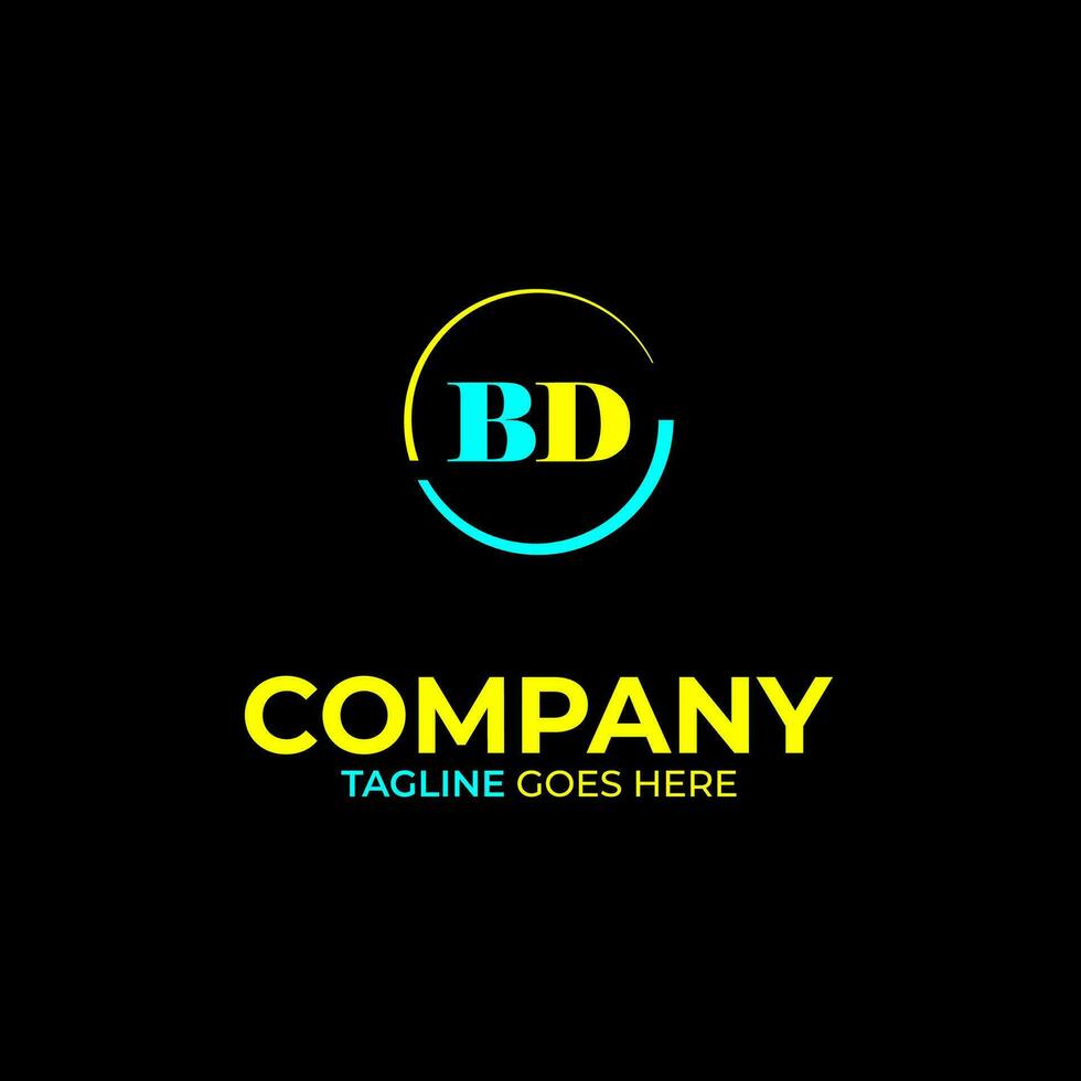 bd kreativ modern Briefe Logo Design Vorlage vektor