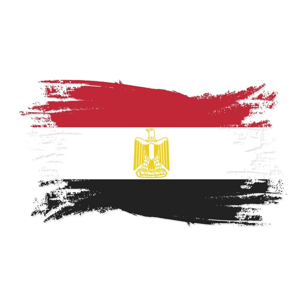 Ägypten-Flagge mit Aquarellpinsel-Design-Vektorillustration vektor
