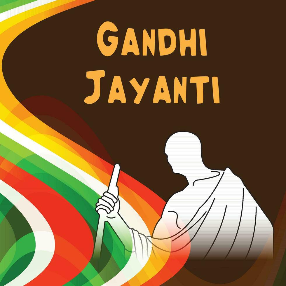 vektor illustration av en bakgrund för gandhi jayanti.