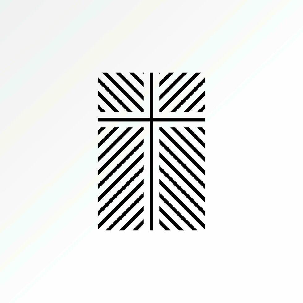 Logo Design Grafik Konzept kreativ abstrakt Prämie Vektor Zeichen Lager einfach einzigartig Kunst Muster Christian Kreuz Kirche. verbunden zu Religion Innere