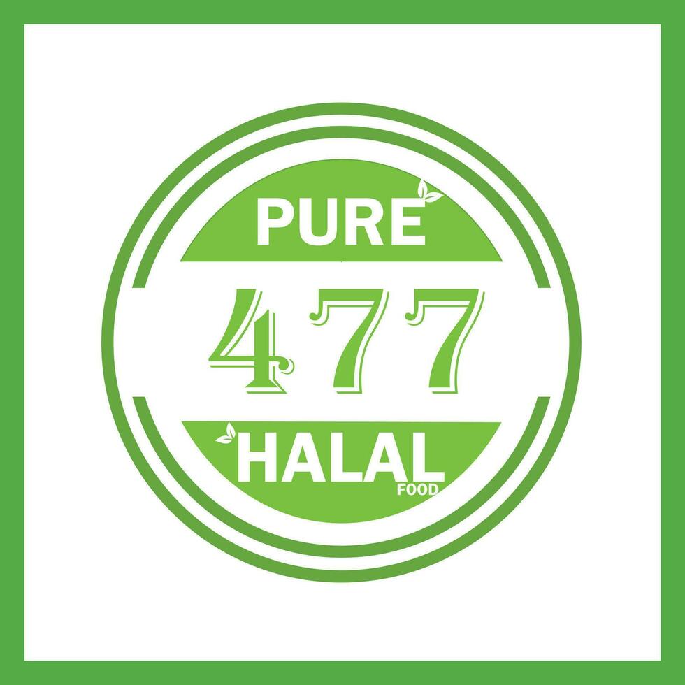 design med halal blad design 477 vektor
