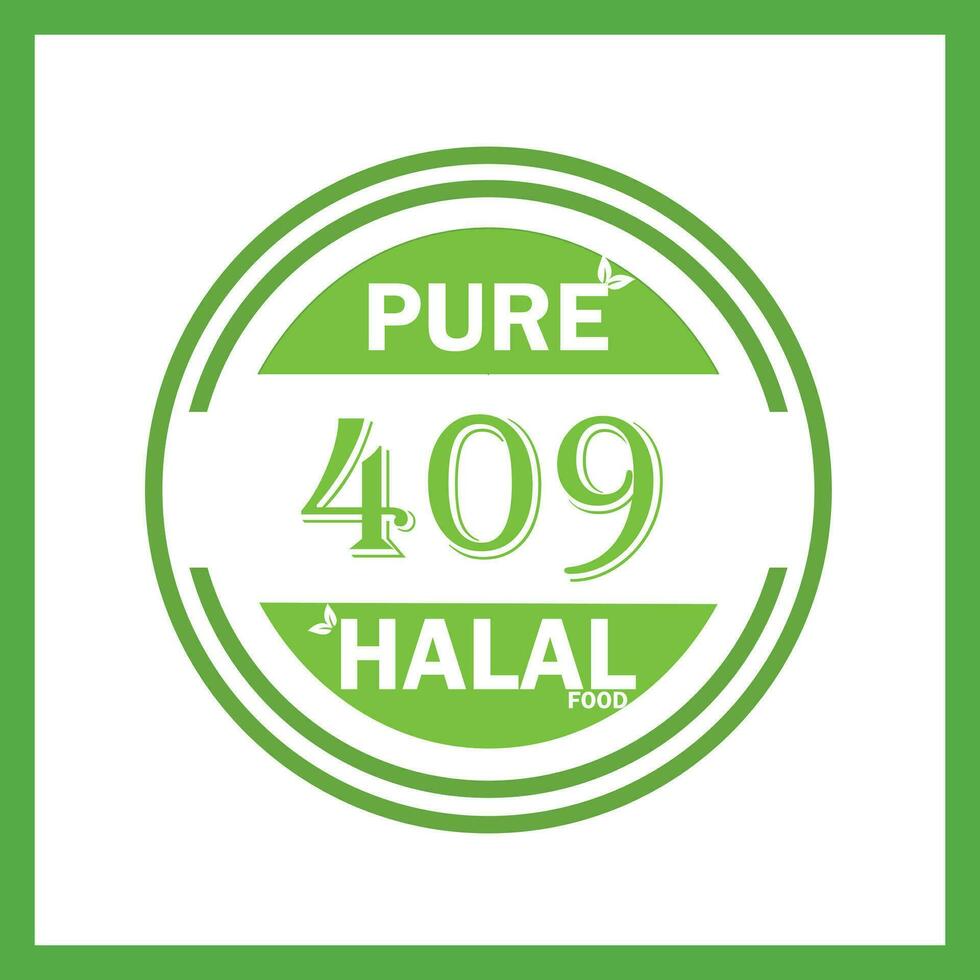 Design mit halal Blatt Design 409 vektor