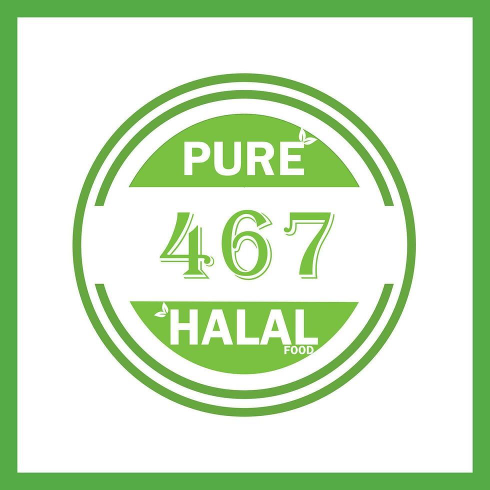 Design mit halal Blatt Design 467 vektor