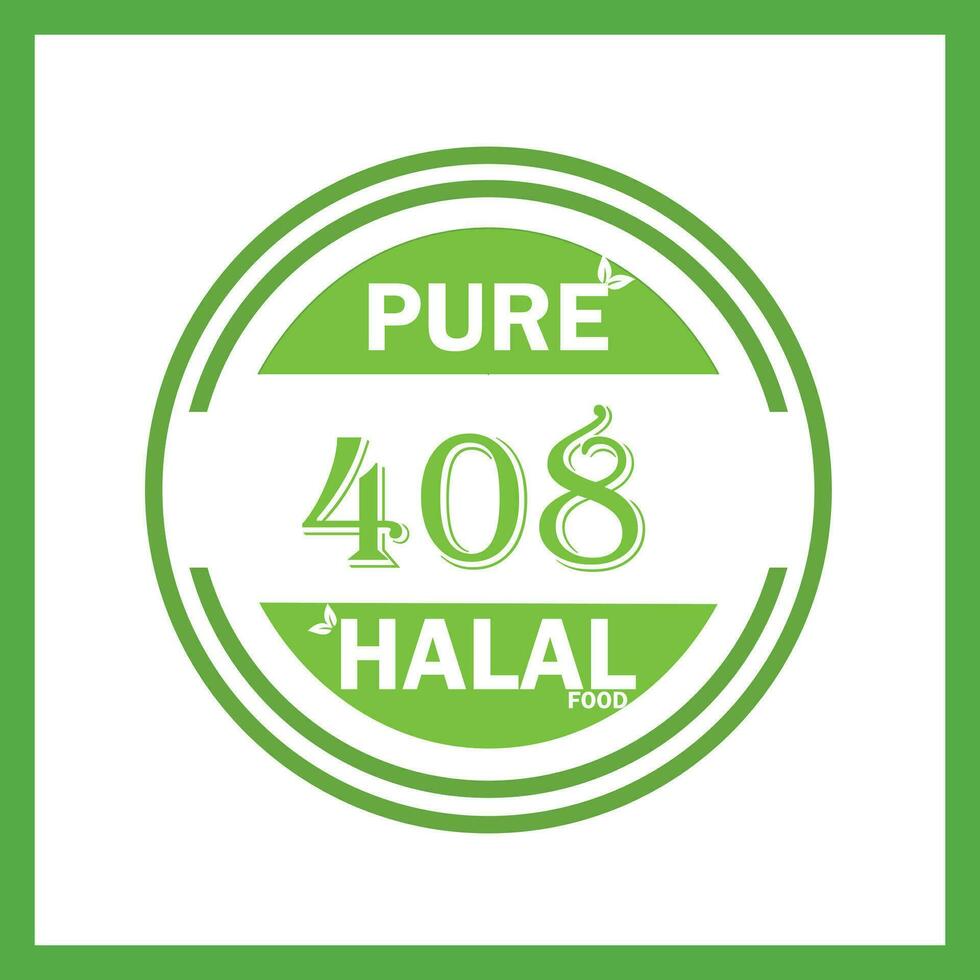 design med halal blad design 408 vektor