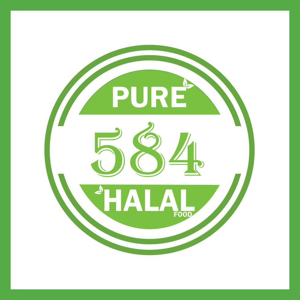 Design mit halal Blatt Design 584 vektor