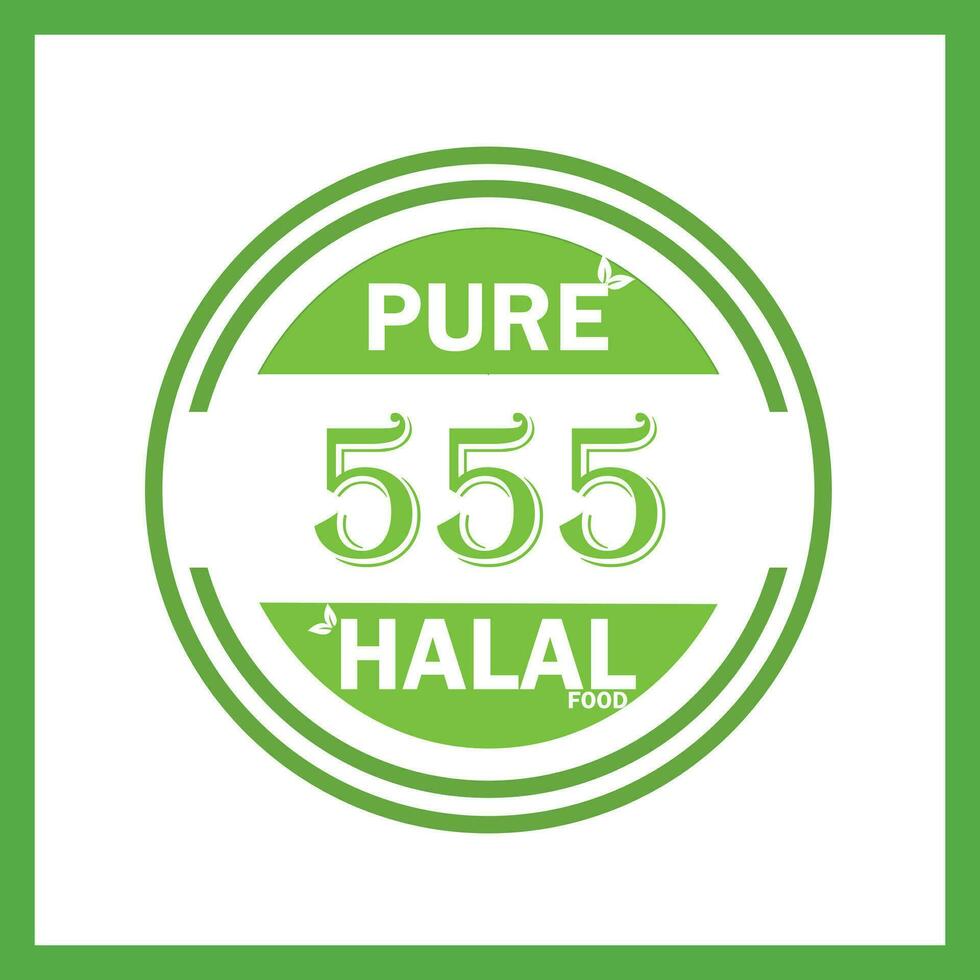 Design mit halal Blatt Design 555 vektor
