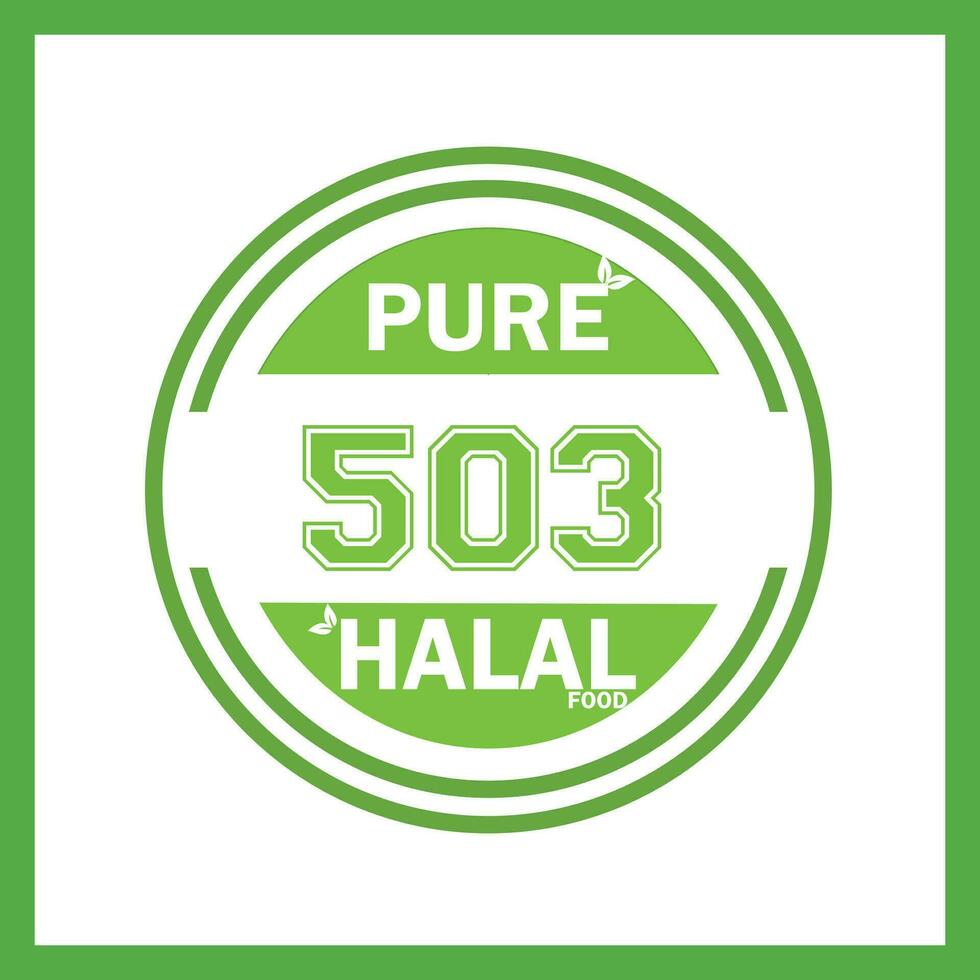 Design mit halal Blatt Design 503 vektor