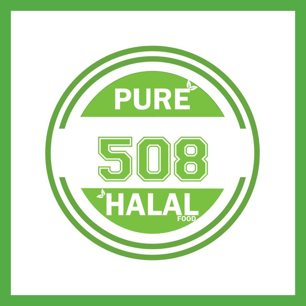 design med halal blad design 508 vektor