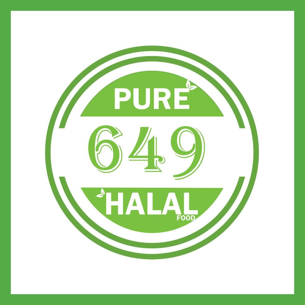 design med halal blad design 649 vektor