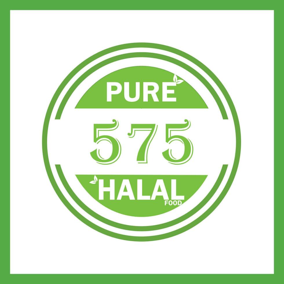 design med halal blad design 575 vektor