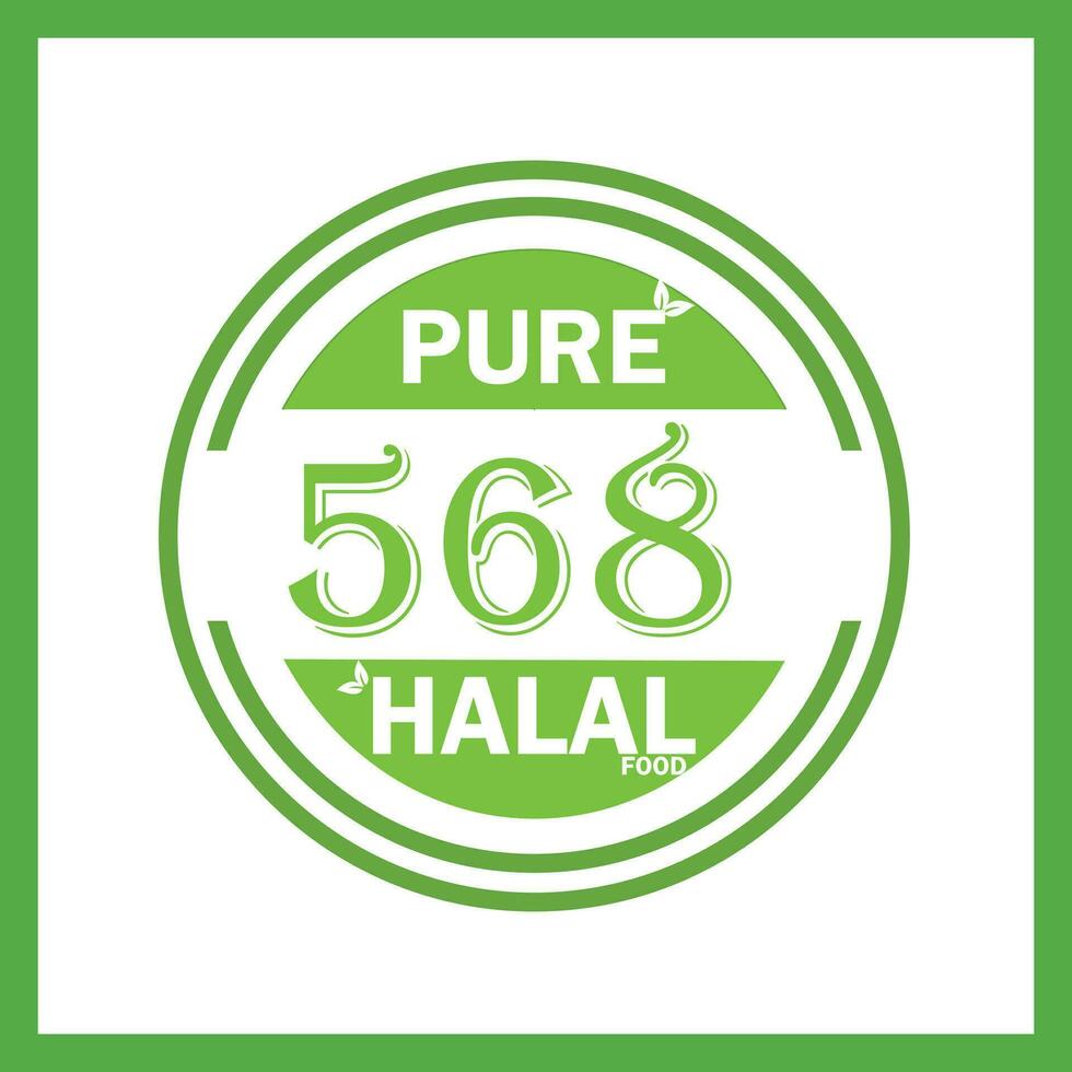 design med halal blad design 568 vektor