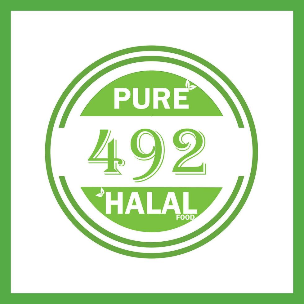 Design mit halal Blatt Design 492 vektor