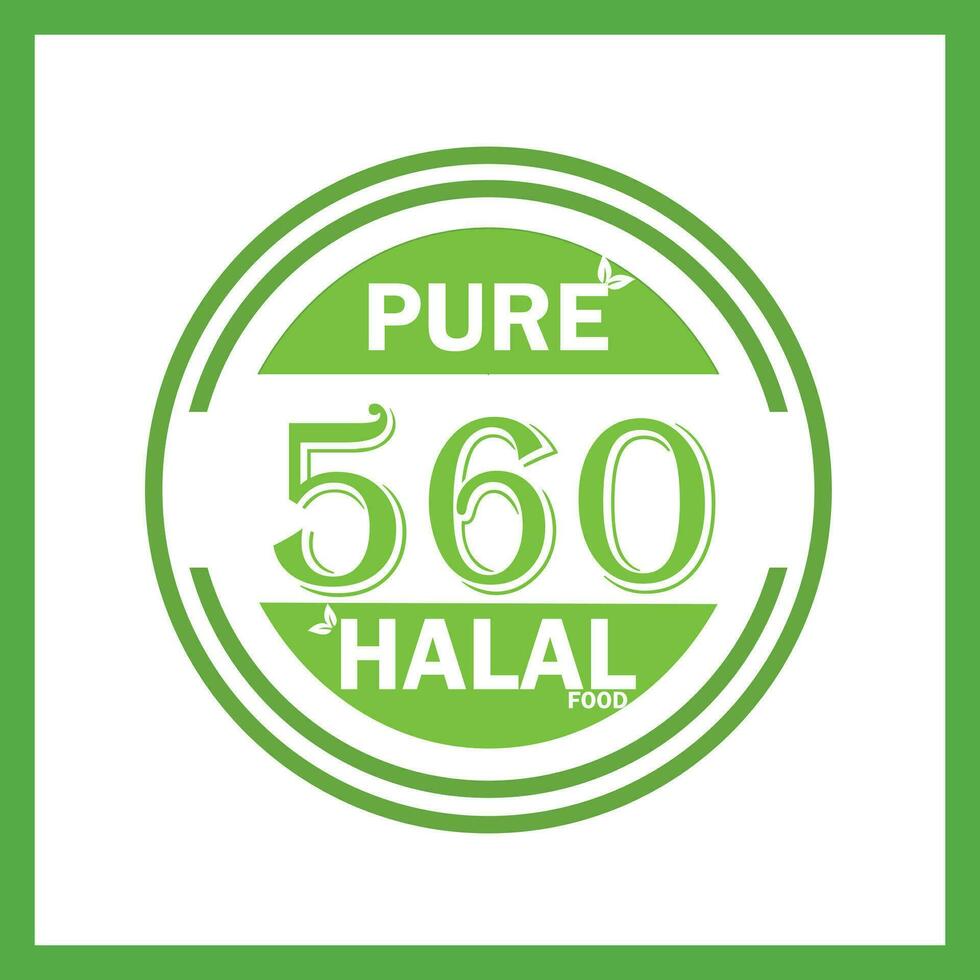 design med halal blad design 560 vektor