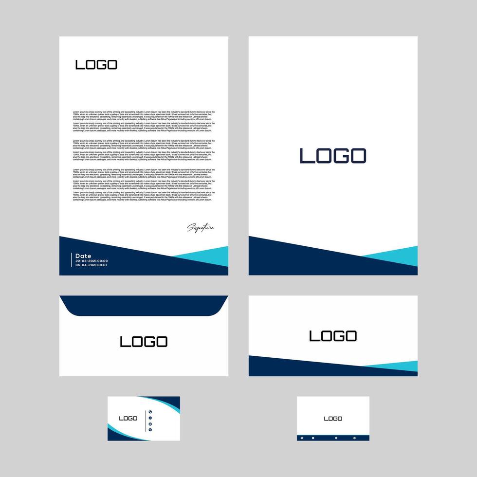 modern, rena design brevpapper lämplig för Allt typer av företag vektor