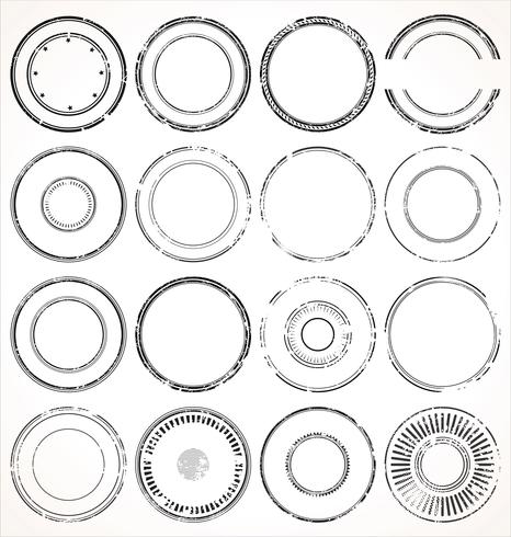 Leere Grunge-Stempel-Sammlung vektor