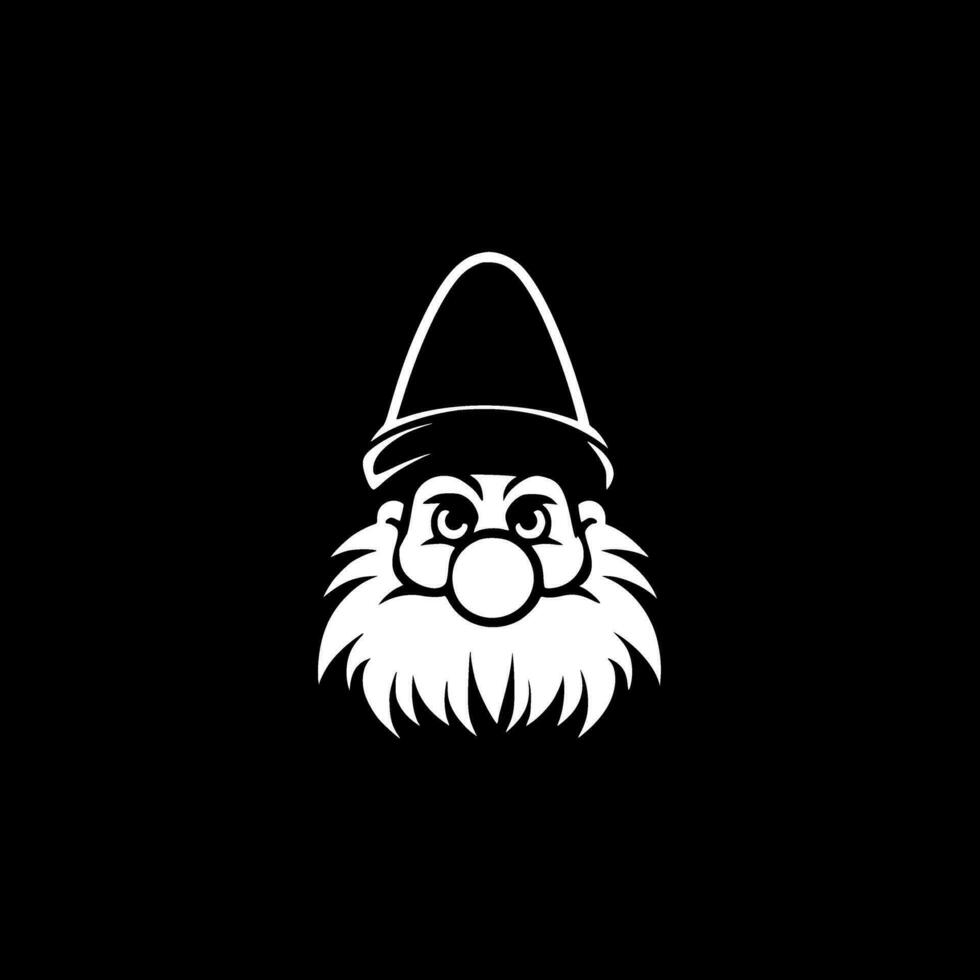 gnome - minimalistisk och platt logotyp - vektor illustration