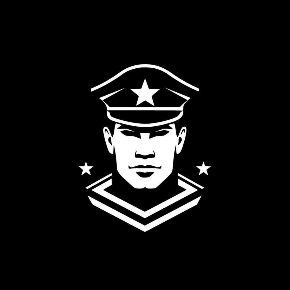 Militär- - - minimalistisch und eben Logo - - Vektor Illustration