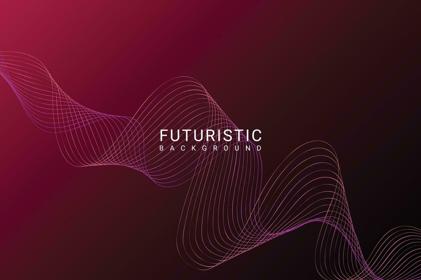 abstrakt futuristisch Welle Hintergrund Vektor Grafik