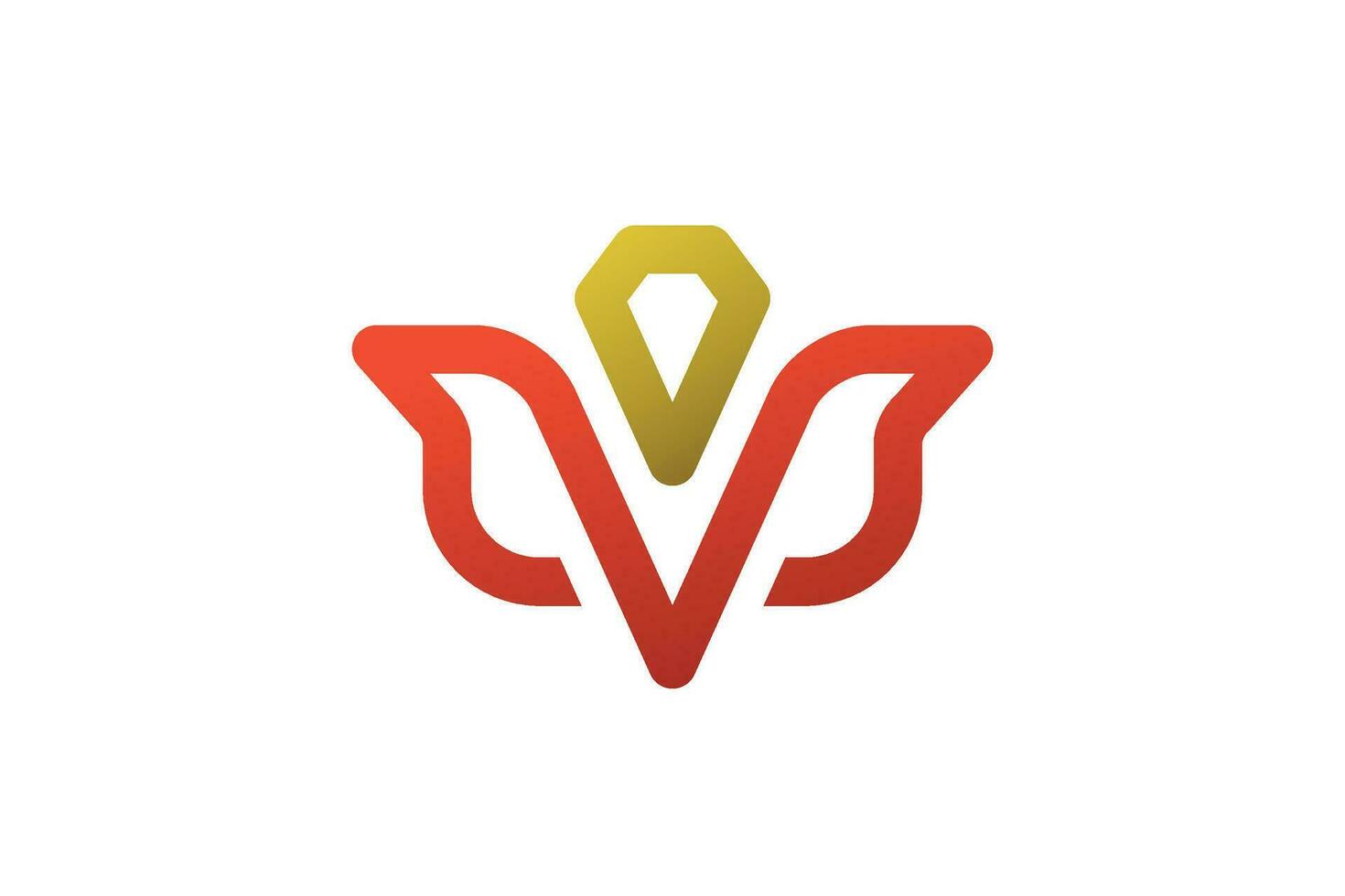 doppelt Vogel Diamant elegant Logo Vektor Design