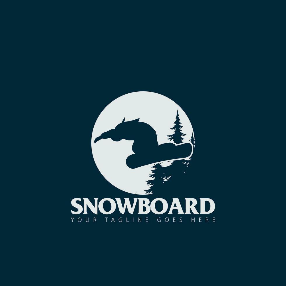 snowboard logotyp vektor