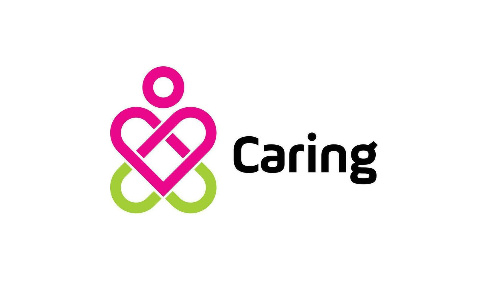 Logo medizinisch Herz Liebe Gliederung Stil zum Medizin Unternehmen vektor