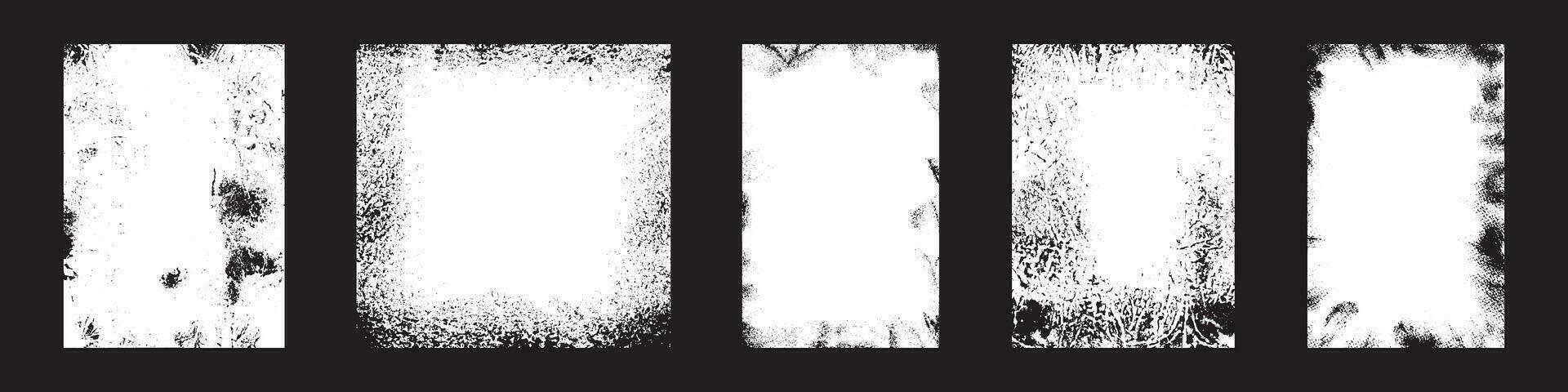 Jahrgang Not Overlay mit Kratzer und Grunge Textur im schwarz und Weiß. eben Vektor Illustration isoliert