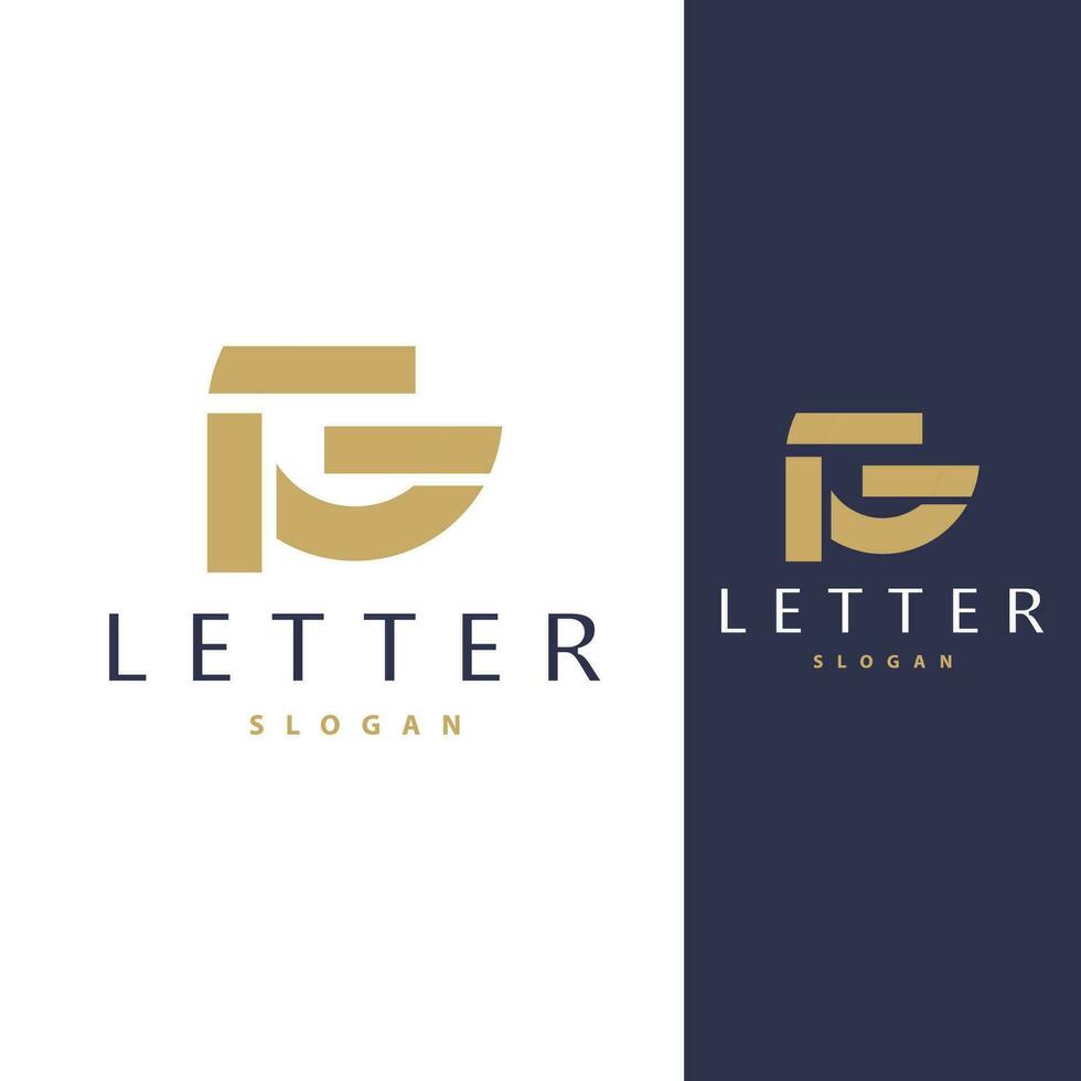 minimal Initiale fg Brief Logo, modern und Luxus Symbol Vektor Vorlage Element