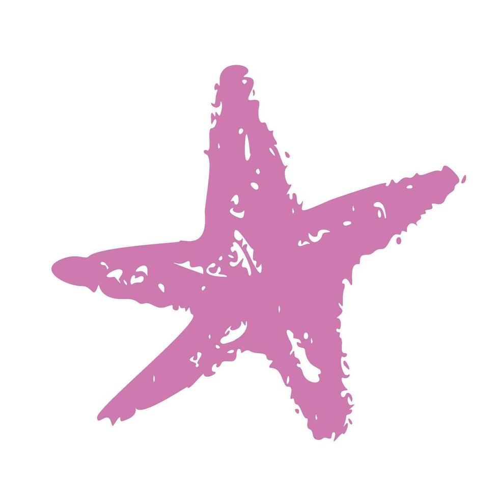 form element, abstrakt. grafisk rosa stjärnor bland klottra doodles, Färg collage. platt vektor illustrationer isolerat på vit bakgrund
