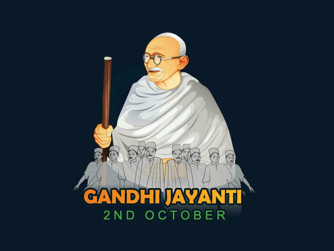 glücklich Gandhi Jayanti Vektor Illustration Design