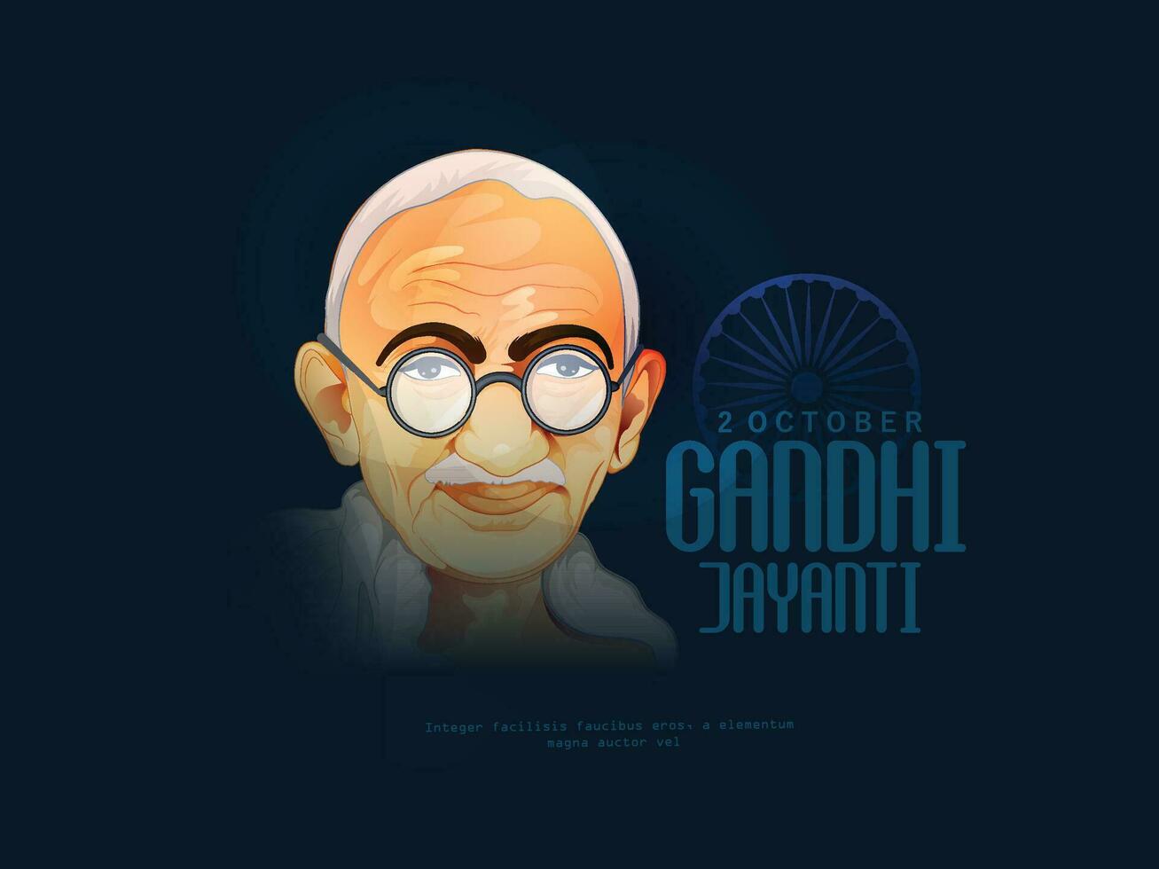 Lycklig gandhi jayanti vektor illustration design