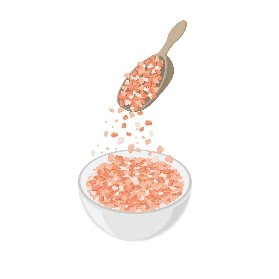 Himalaya Salz- oder Rosa Salz- Superfood Illustration Logo vektor