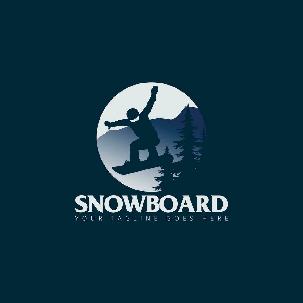 snowboard logotyp vektor