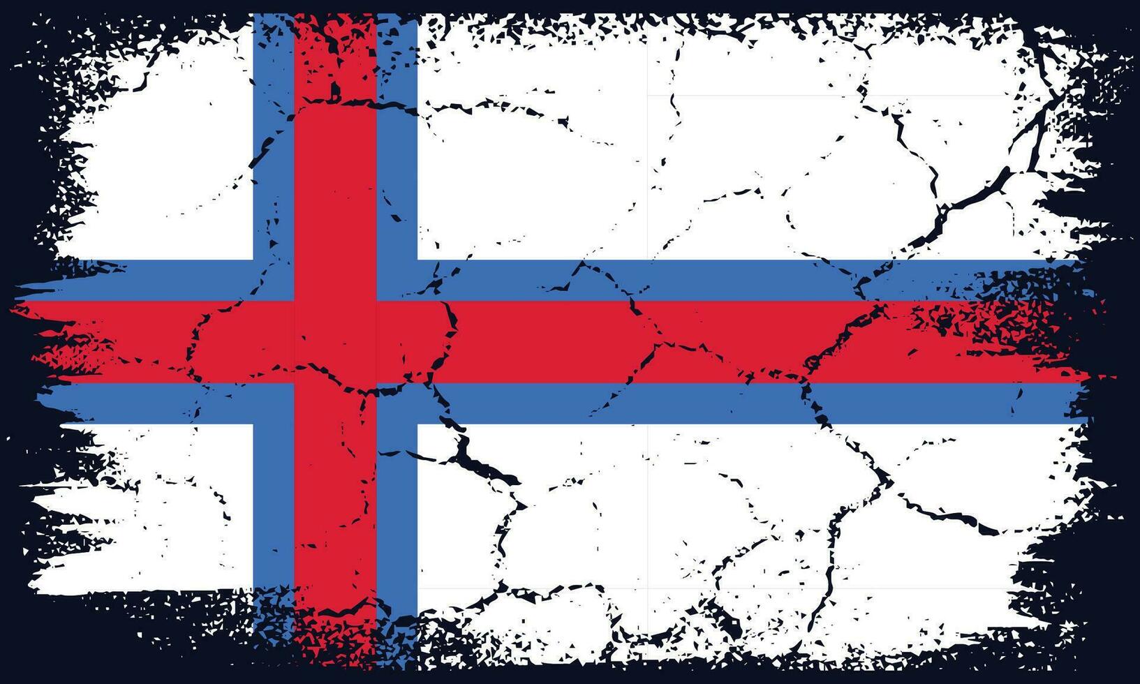 eben Design Grunge Färöer Inseln Flagge Hintergrund vektor