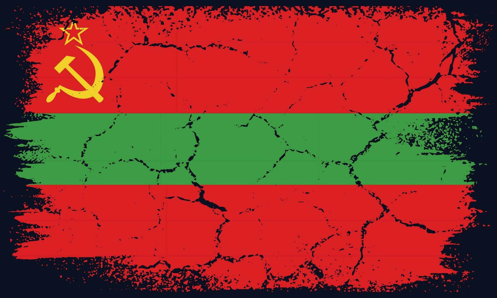 platt design grunge transnistria flagga bakgrund vektor