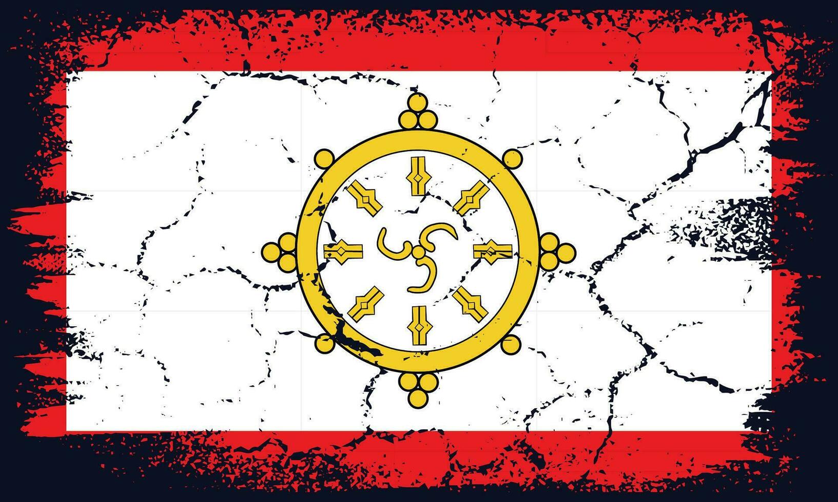 eben Design Grunge sikkim Flagge Hintergrund vektor
