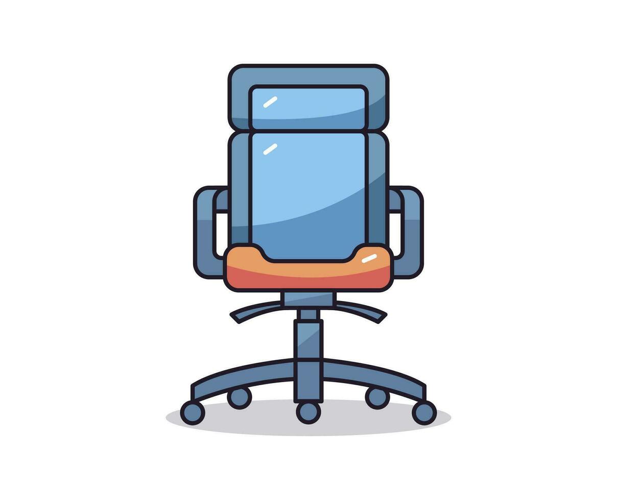 Büro Stuhl lebendig eben Illustration. perfekt zum anders Karten, Textil, Netz Websites, Apps vektor