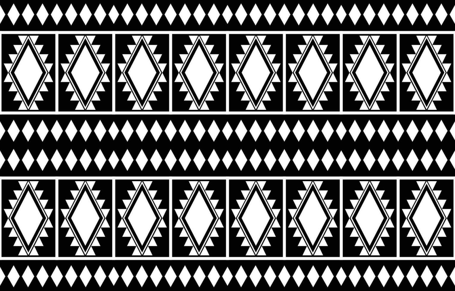 aztekisch nahtlos Muster. Teppich Textil- drucken Textur Stammes- Design, geometrisch Symbole zum Logo, Karten, Stoff dekorativ funktioniert. traditionell drucken Vektor Illustration. auf schwarz und Weiß Hintergrund.