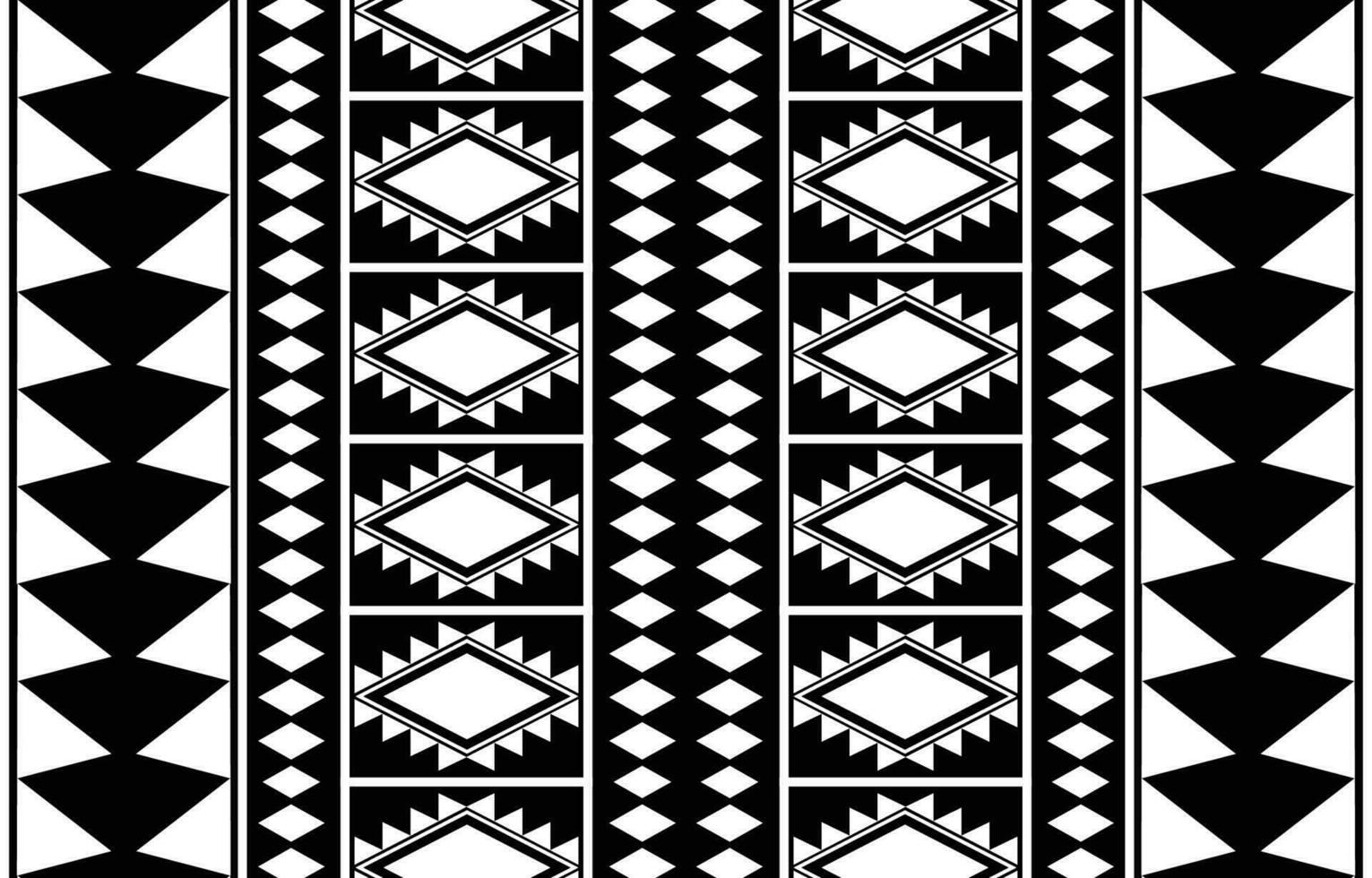 aztekisch nahtlos Muster. Teppich Textil- drucken Textur Stammes- Design, geometrisch Symbole zum Logo, Karten, Stoff dekorativ funktioniert. traditionell drucken Vektor Illustration. auf schwarz und Weiß Hintergrund.