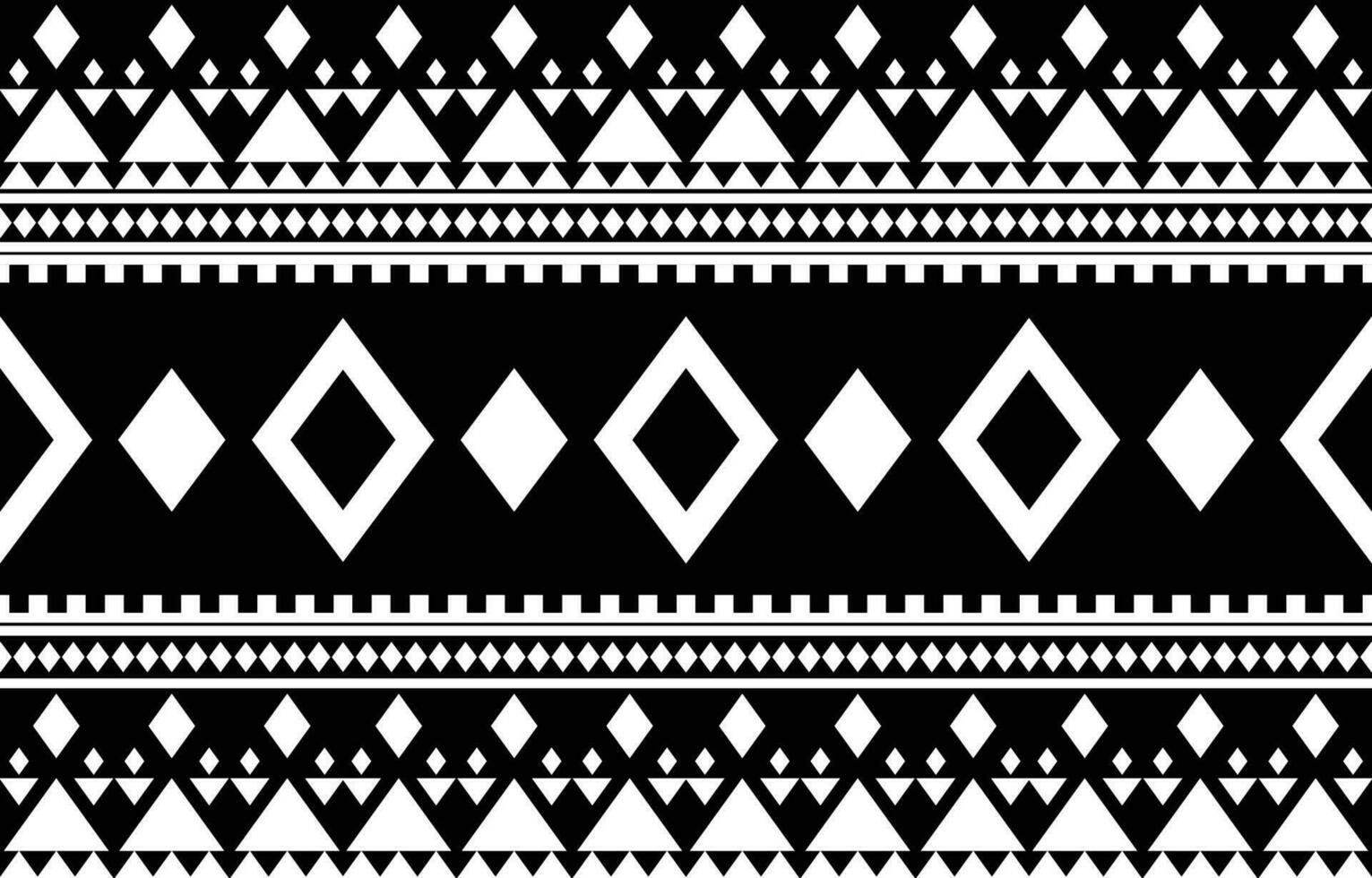 aztekisch nahtlos Muster. Teppich Textil- drucken Textur Stammes- Design, geometrisch Symbole zum Logo, Karten, Stoff dekorativ funktioniert. traditionell drucken Vektor Illustration. auf schwarz und Weiß Hintergrund.