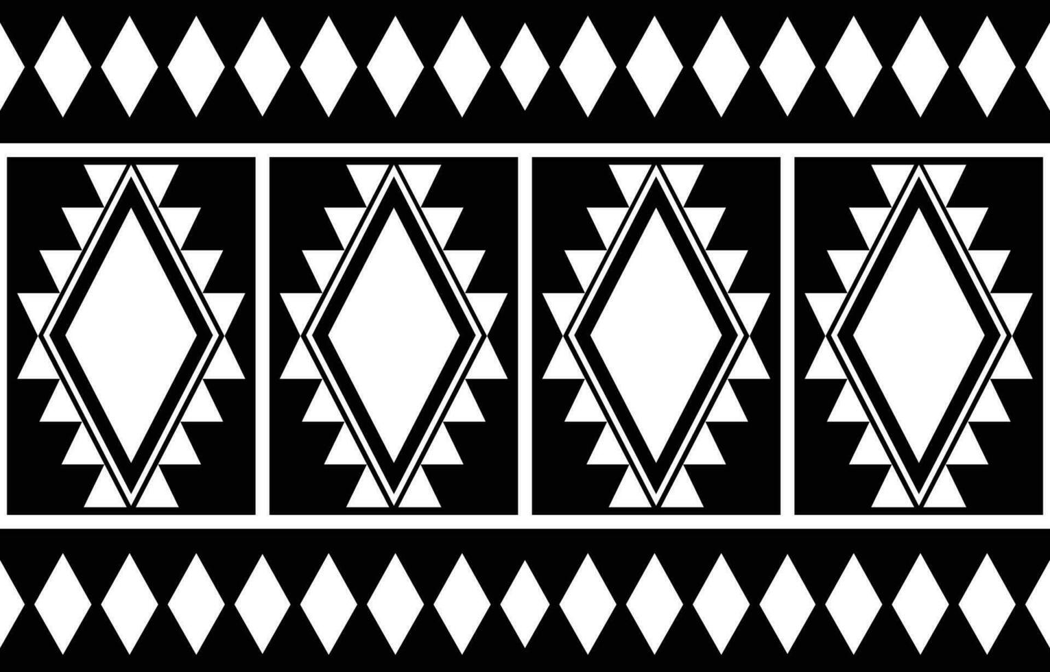 aztekisch nahtlos Muster. Teppich Textil- drucken Textur Stammes- Design, geometrisch Symbole zum Logo, Karten, Stoff dekorativ funktioniert. traditionell drucken Vektor Illustration. auf schwarz und Weiß Hintergrund.