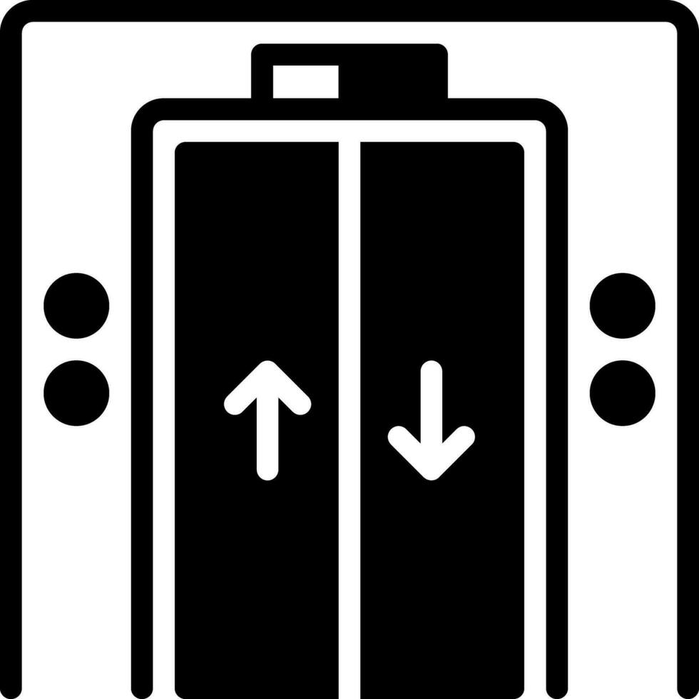 solide Symbol zum Aufzug vektor