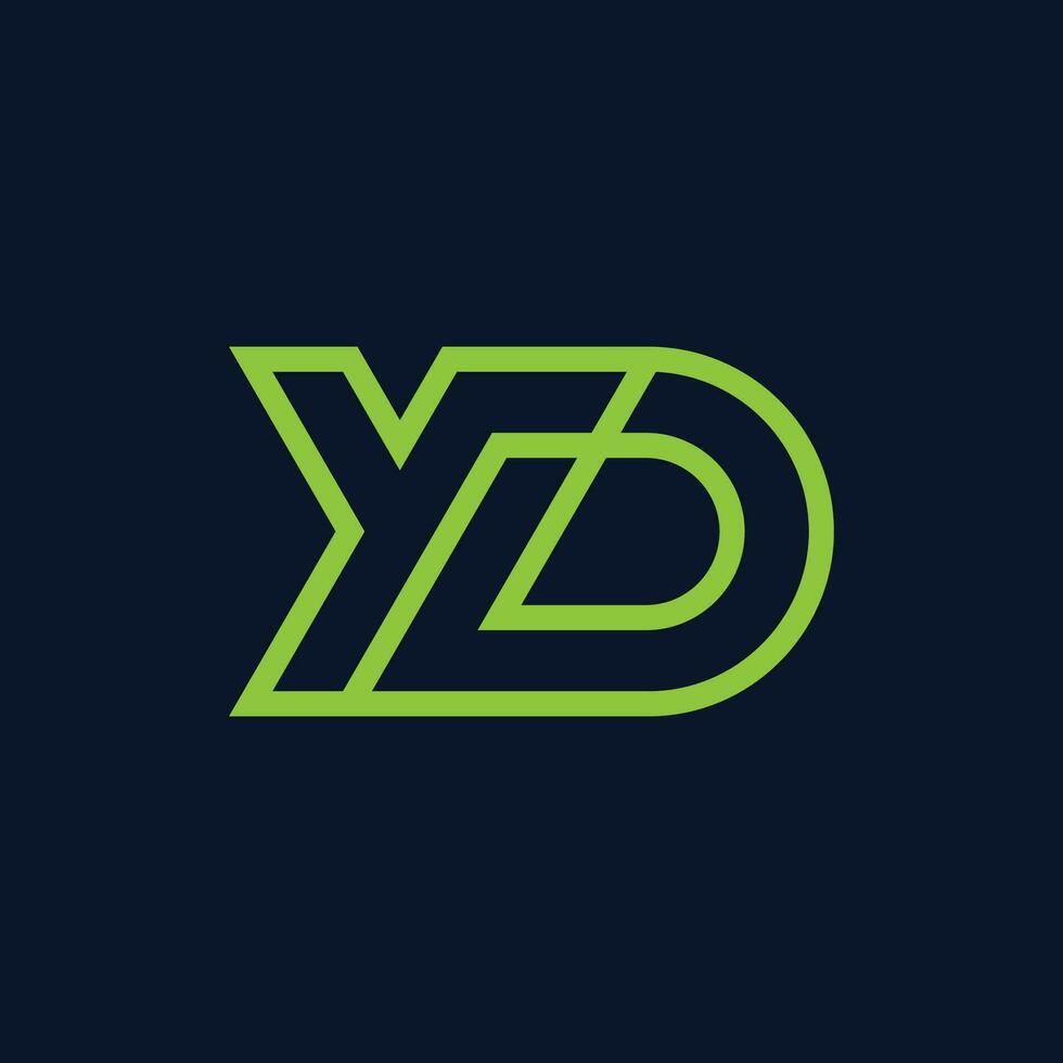 Initiale Brief yd oder dy Monogramm Logo vektor