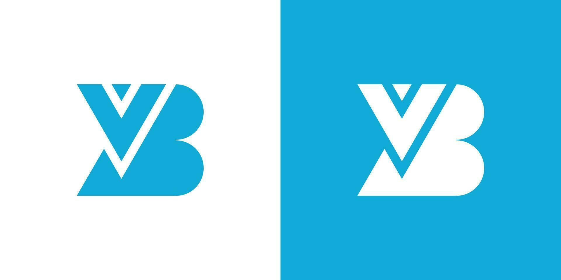 första brev vb eller bv monogram logotyp vektor