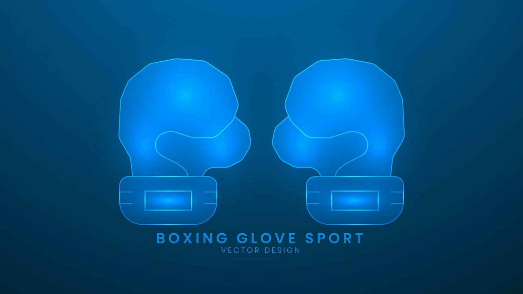 boxning handske sport. sport Träning och Gym Utrustning. vektor illustration med ljus effekt och neon